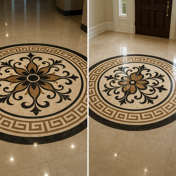 Custom Waterjet Medallions: Precision-Crafted Centerpieces for Commercial and Residential Projects