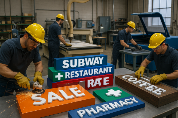 Commercial Sign Fabrication Services: Multi-Material Processing for Indoor and Outdoor Applications