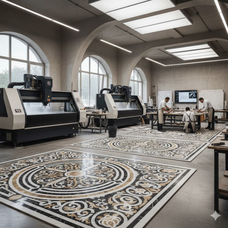 marble flooring inlays