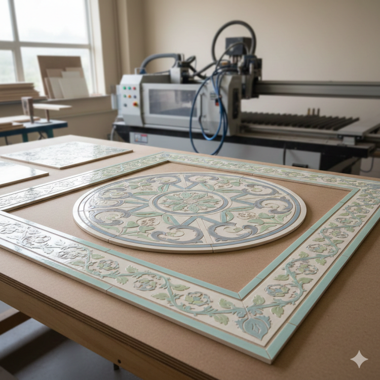 Ceramic Flooring Waterjet Cutting: How Designers Create Custom Medallions and Border Details