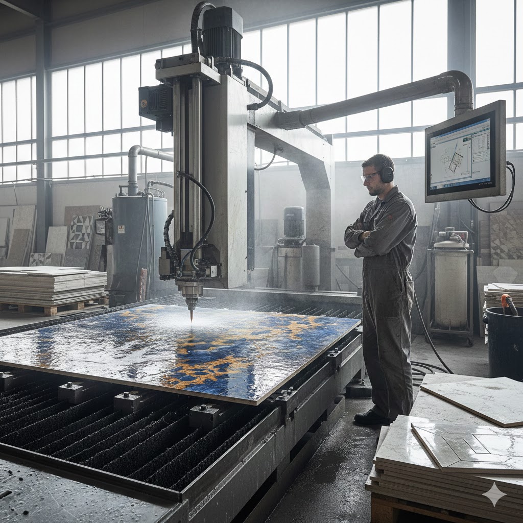 Ceramic Flooring Waterjet Cutting: Fast Accurate Tile Fabrication for Large Commercial Installations