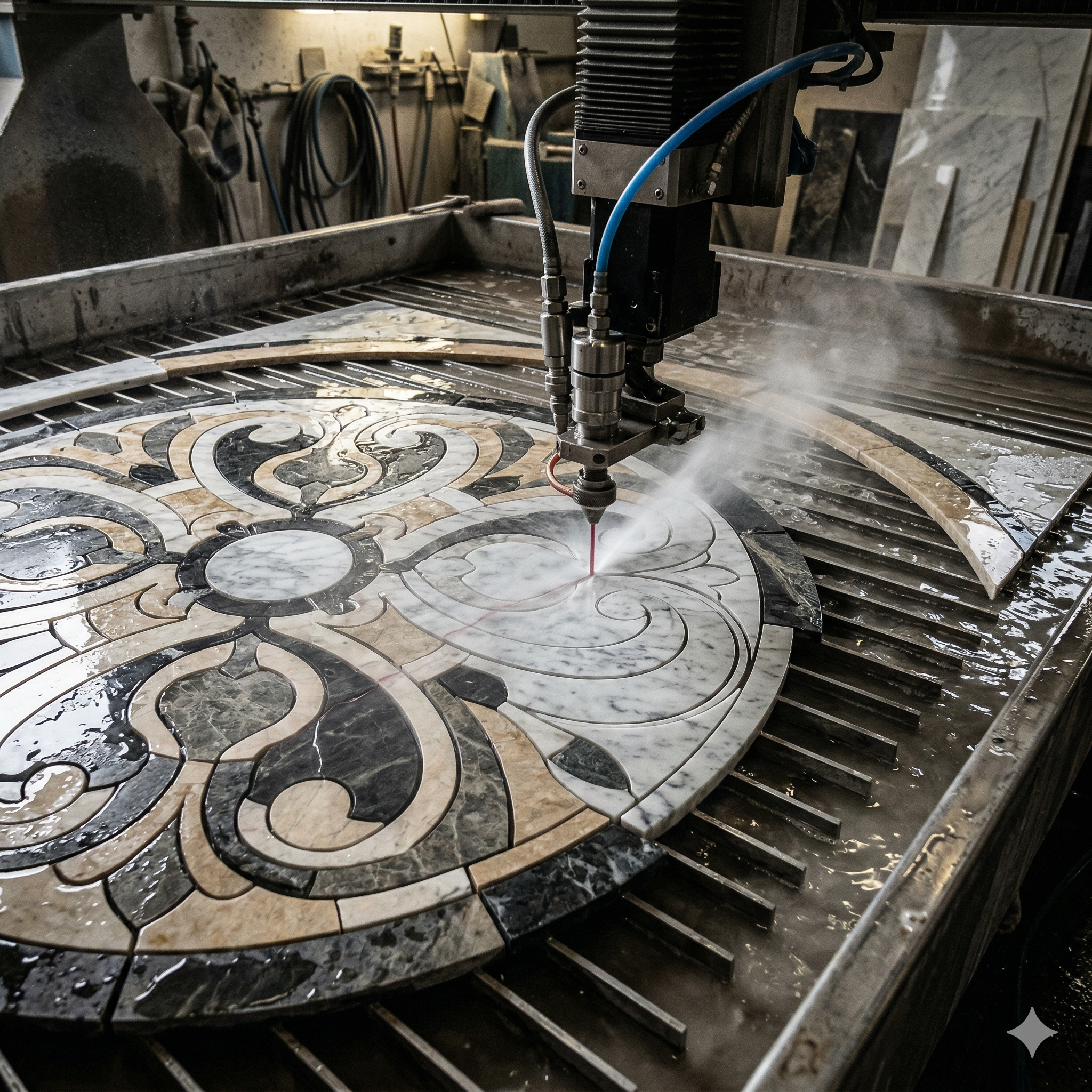 water jet floor design