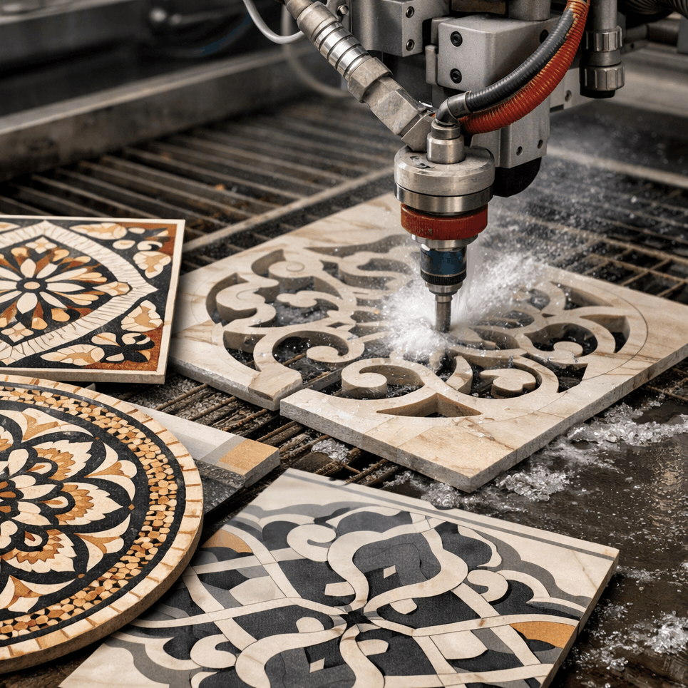 Ceramic Waterjet Cutting Services for Custom Floor Inlays: Unlocking Intricate Ceramic Patterns That Traditional Tile Cutting Simply Cannot Produce