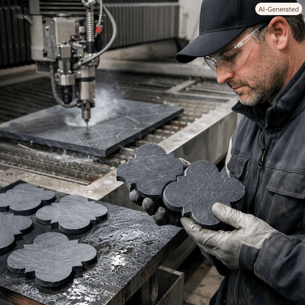 slate tile waterjet cutting