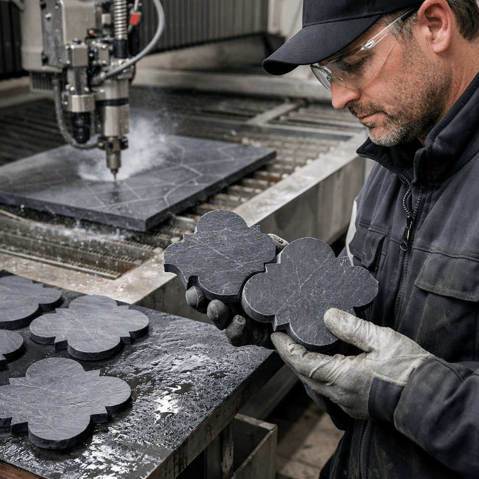 Slate Tile Waterjet Cutting for Renovation and Restoration Projects
