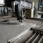 porcelain tiles waterjet cutting