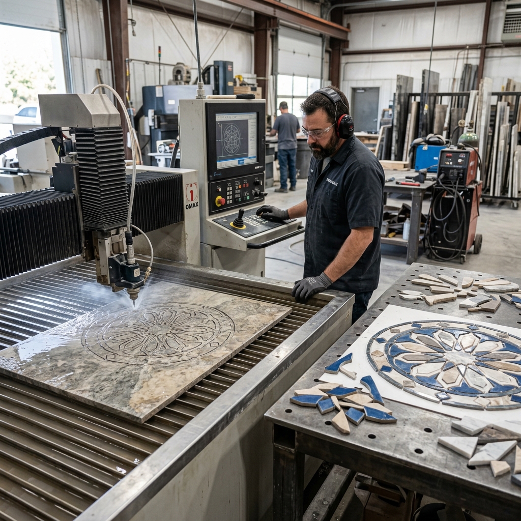 waterjet tile cutting